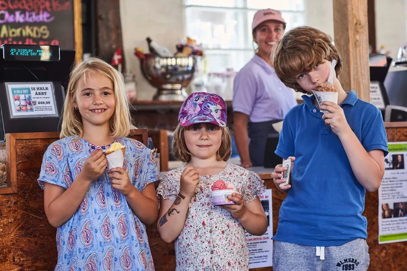 Happy children with ice cream